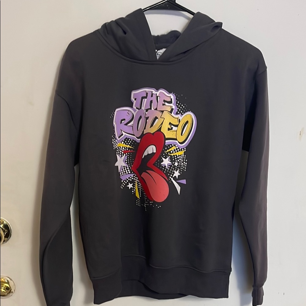 Gray Hoodie with Graphic Print